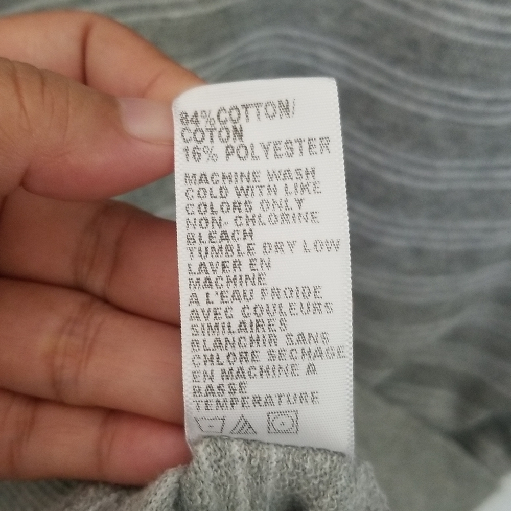 Standard JAMES PERSE Heathered Gray Stripe Cotton Dress Size S Grey - Picture 8 of 8